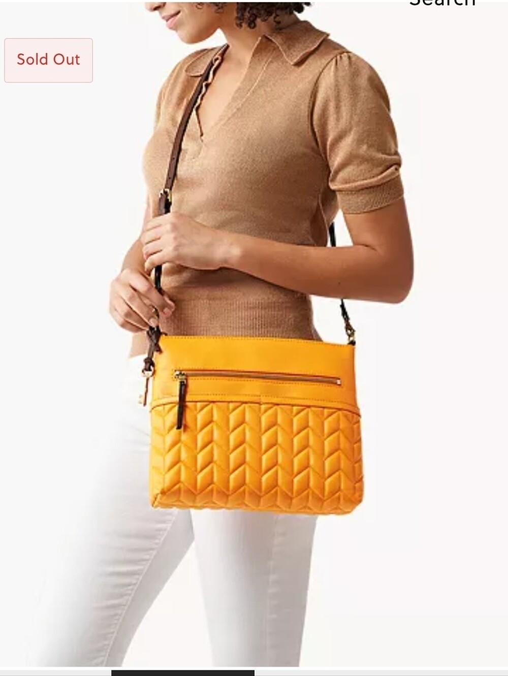 Fossil Mustard Yellow Crossbody Bag